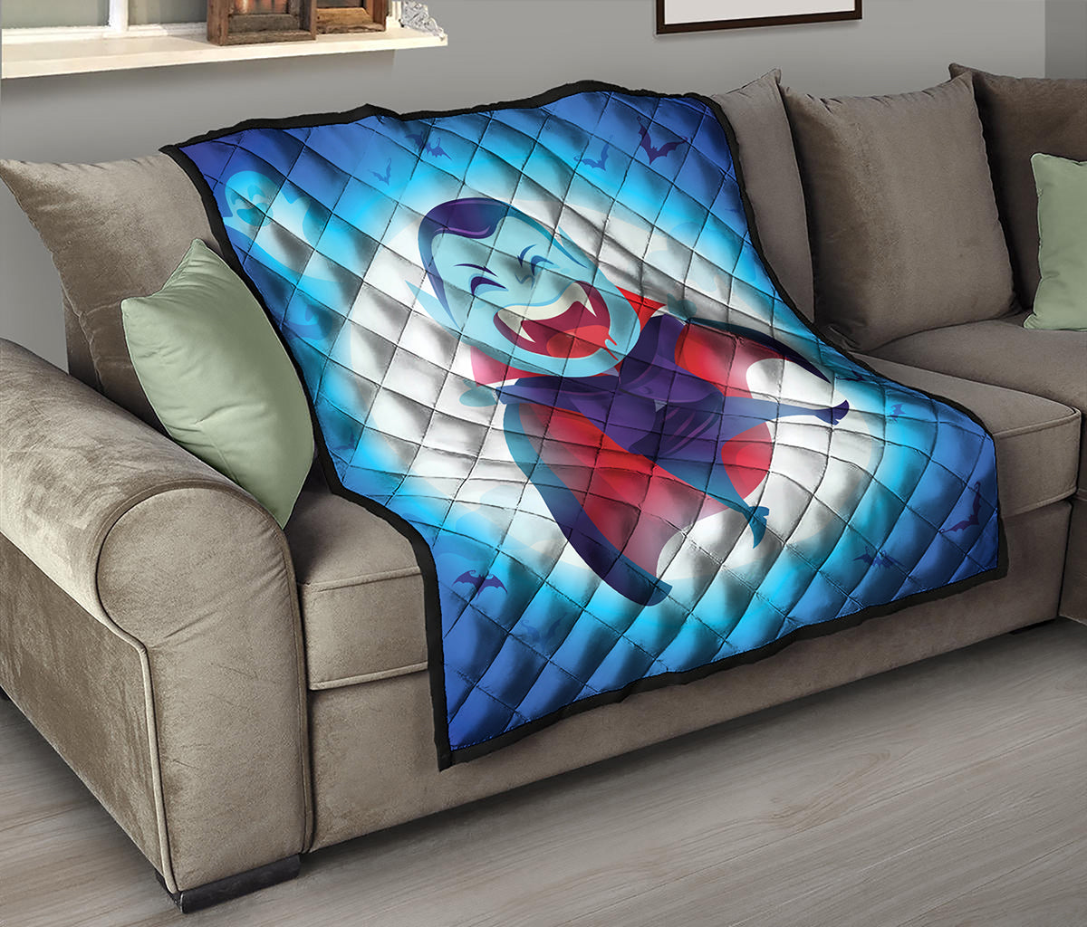 Cute Dracula Print Quilt