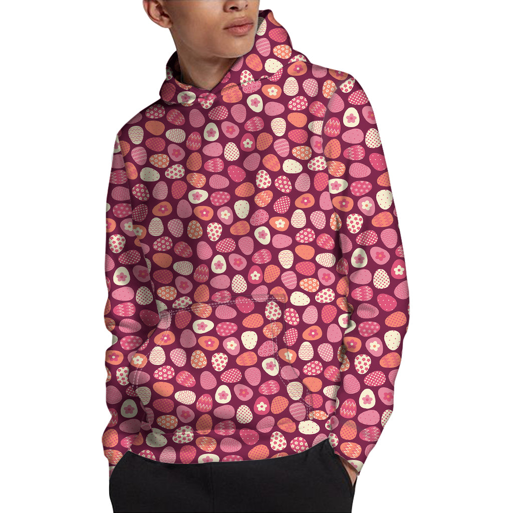 Cute Easter Eggs Pattern Print Pullover Hoodie