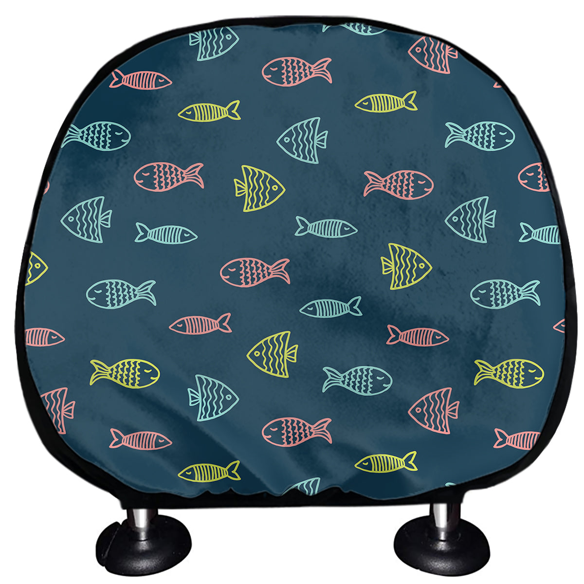 Cute Fish Pattern Print Car Headrest Covers