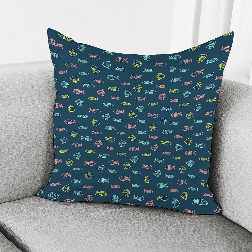 Cute Fish Pattern Print Pillow Cover