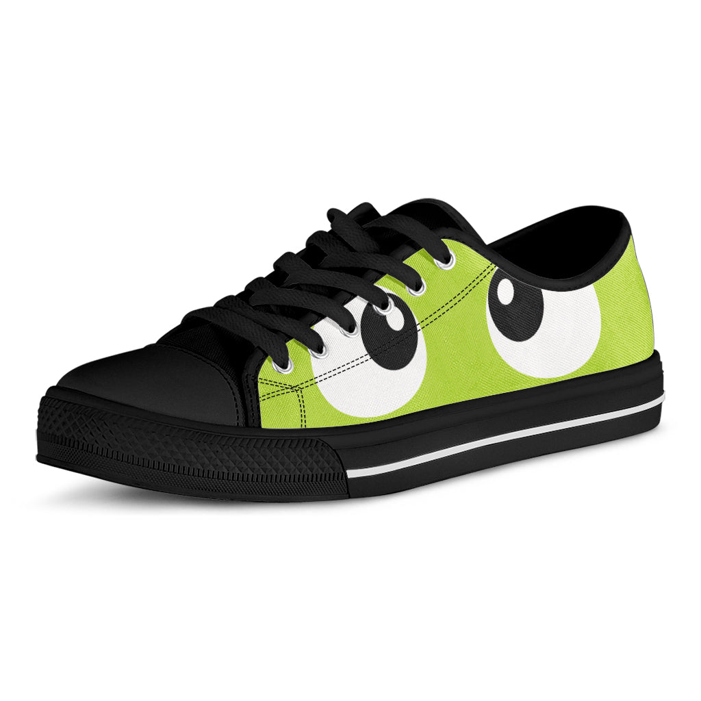 Cute Frankenstein Face Print Black Low Top Shoes