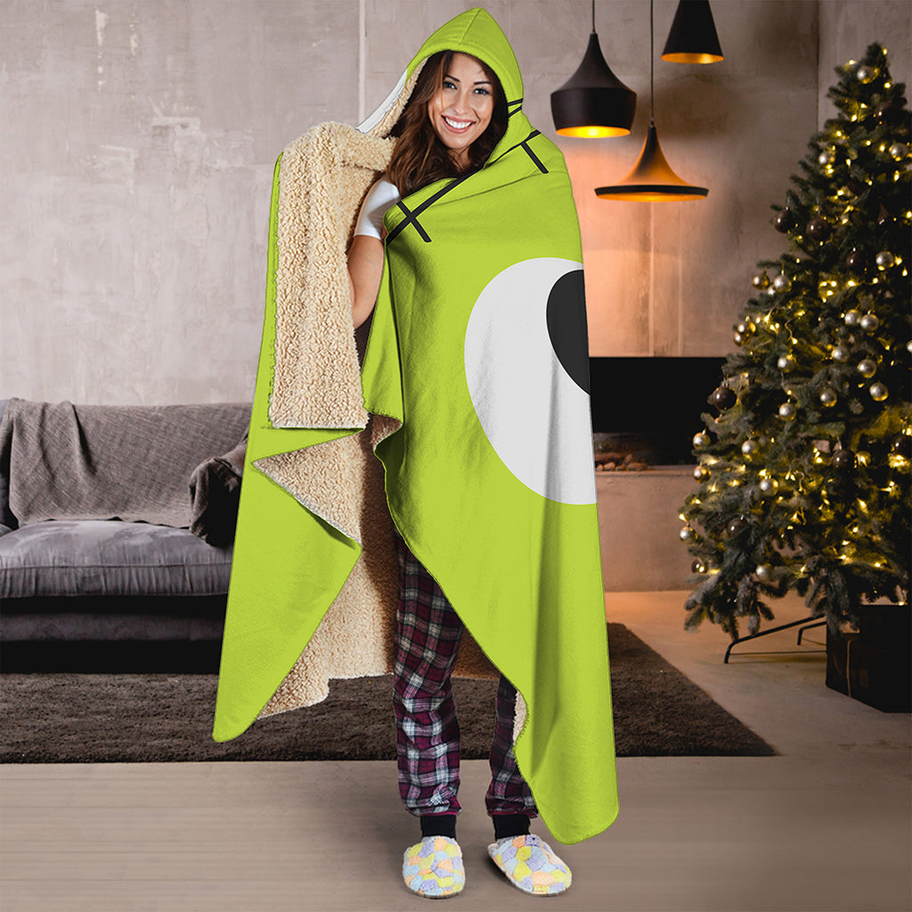 Cute Frankenstein Face Print Hooded Blanket