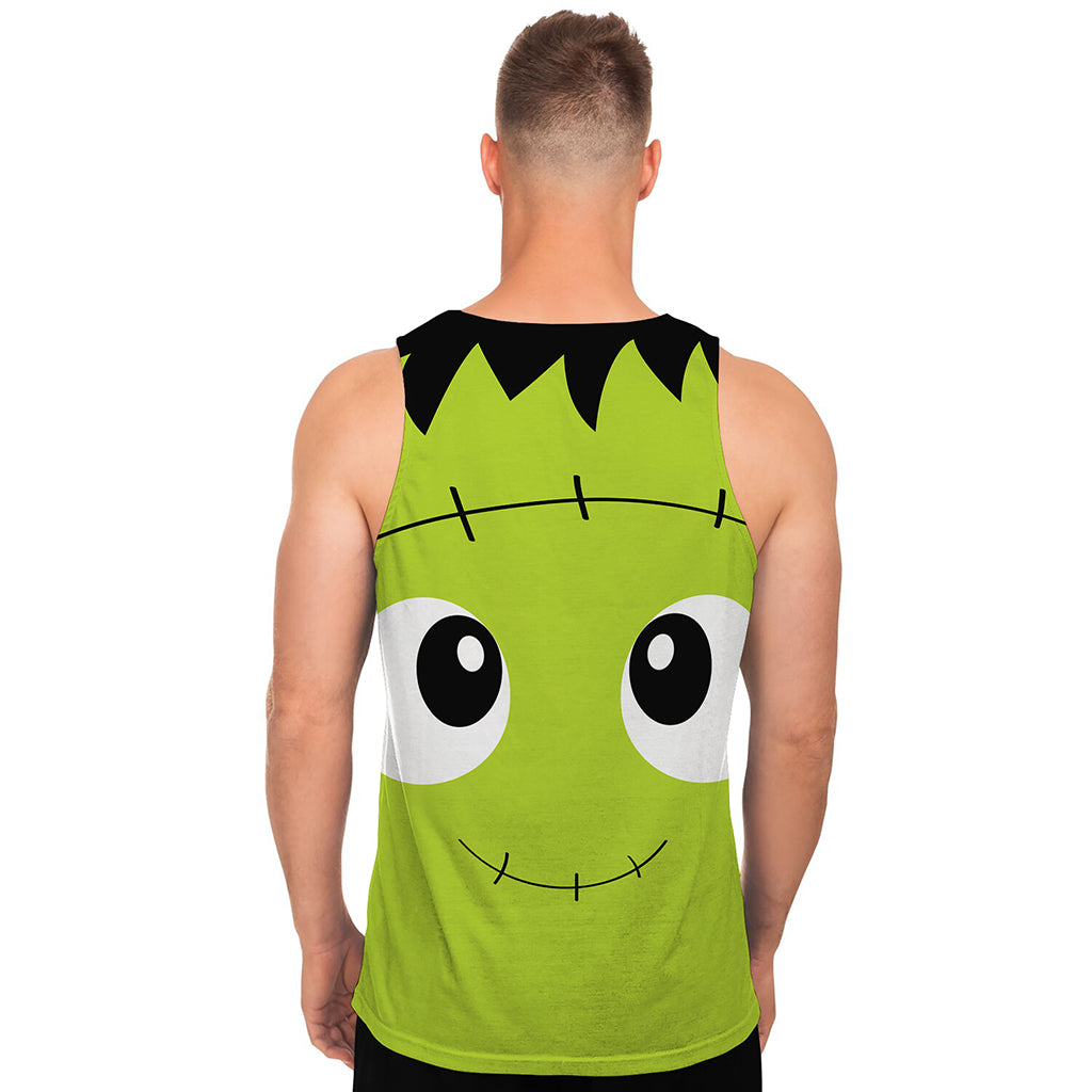 Cute Frankenstein Face Print Men's Tank Top
