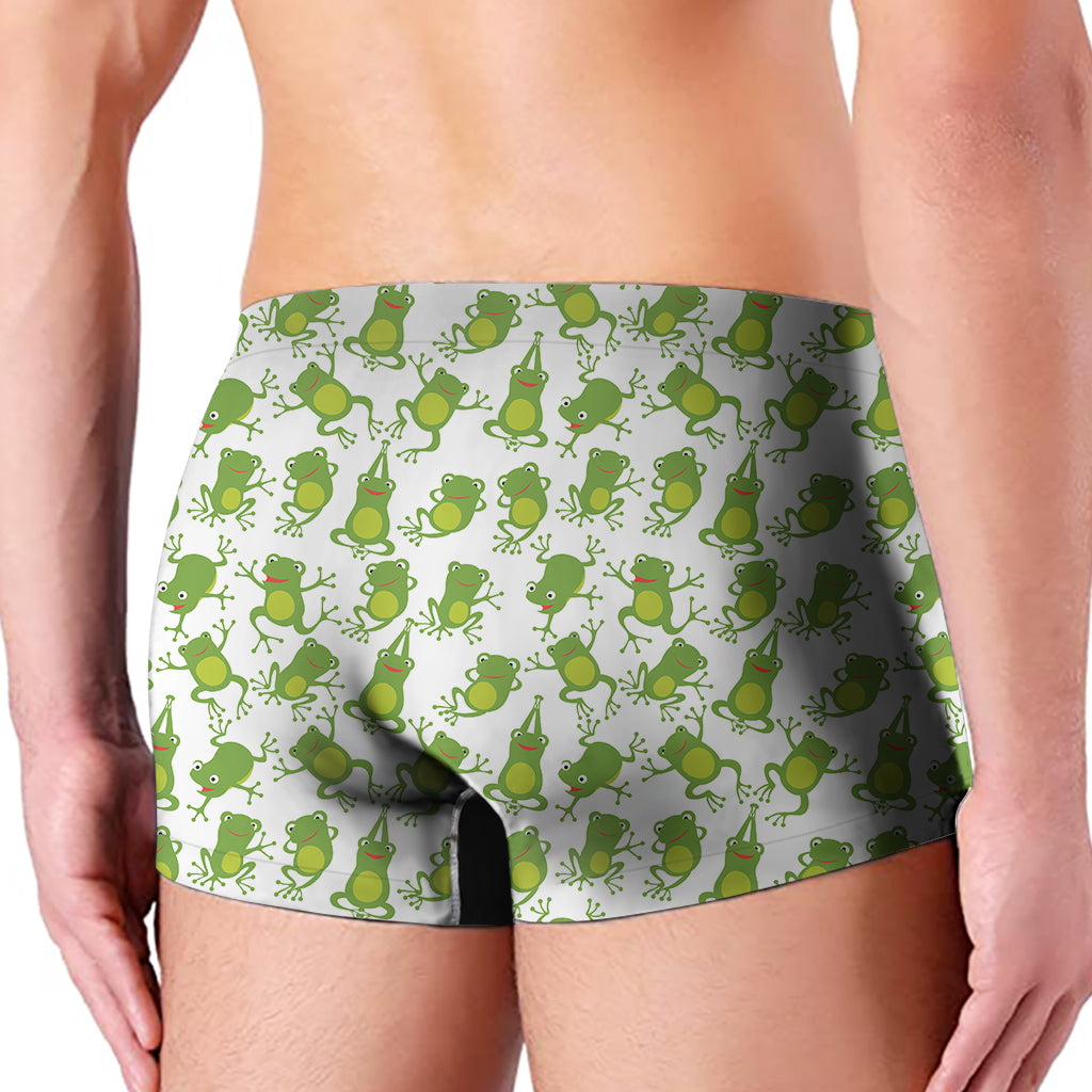 Cute Frog Pattern Print Men's Boxer Briefs