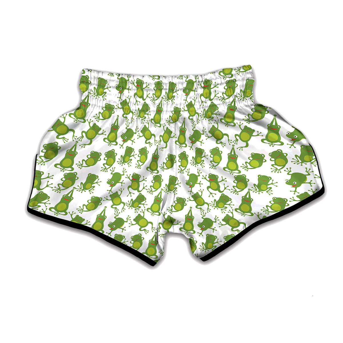 Cute Frog Pattern Print Muay Thai Boxing Shorts