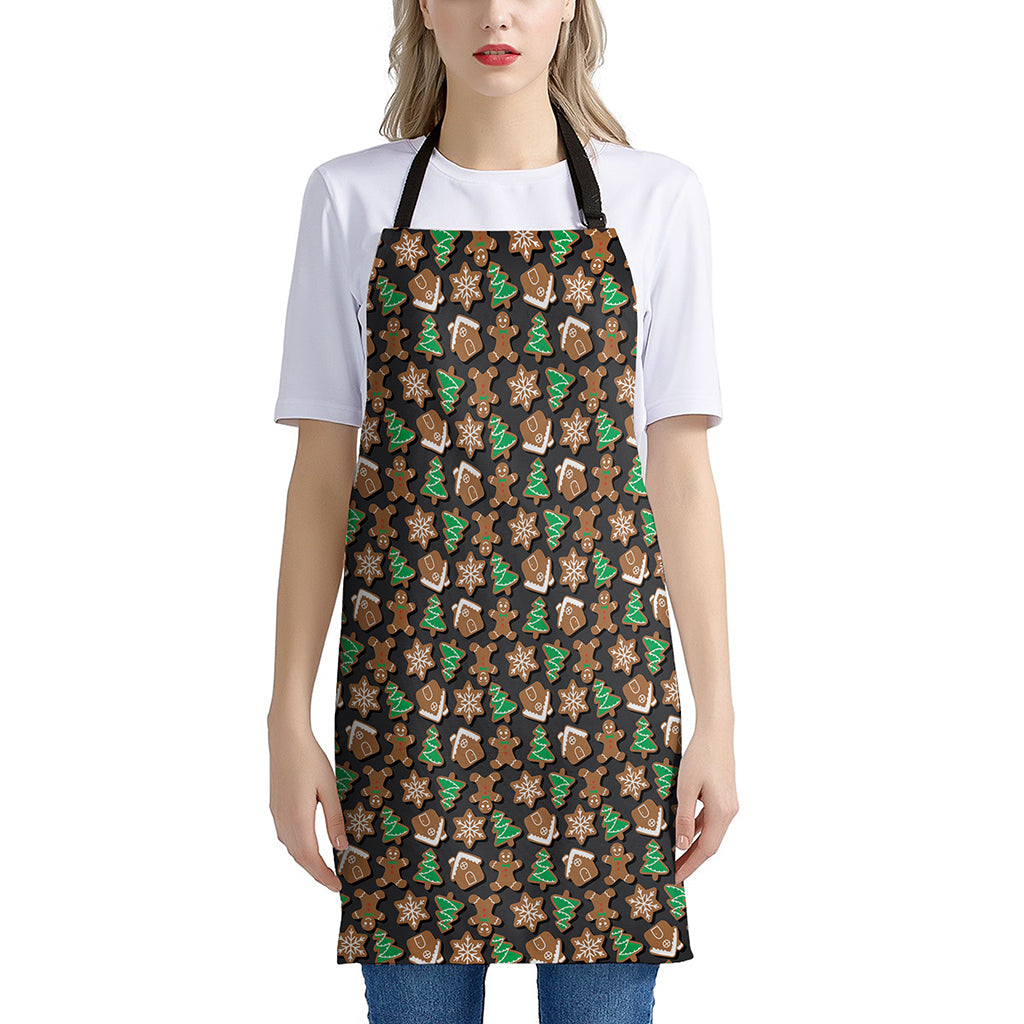 Cute Gingerbread Pattern Print Apron