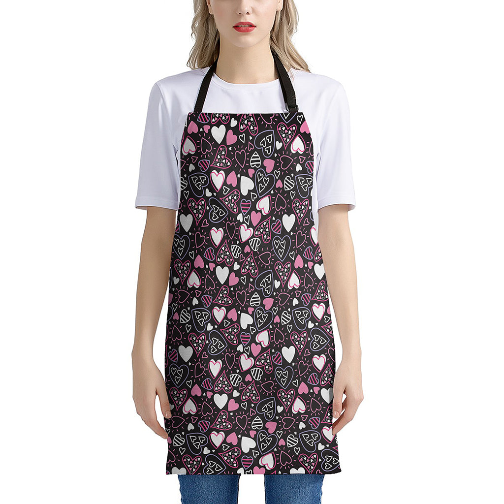 Cute Girly Heart Pattern Print Apron