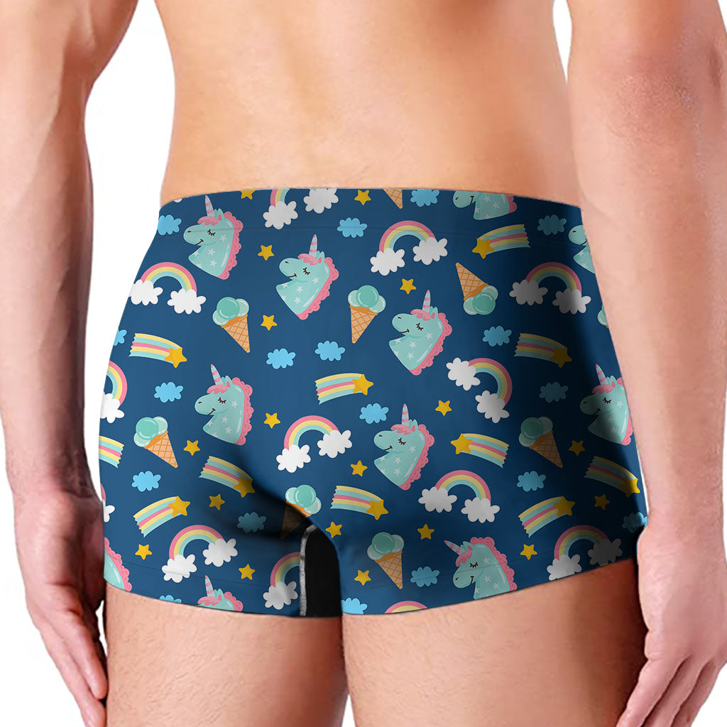 Cute Girly Unicorn Pattern Print Men's Boxer Briefs