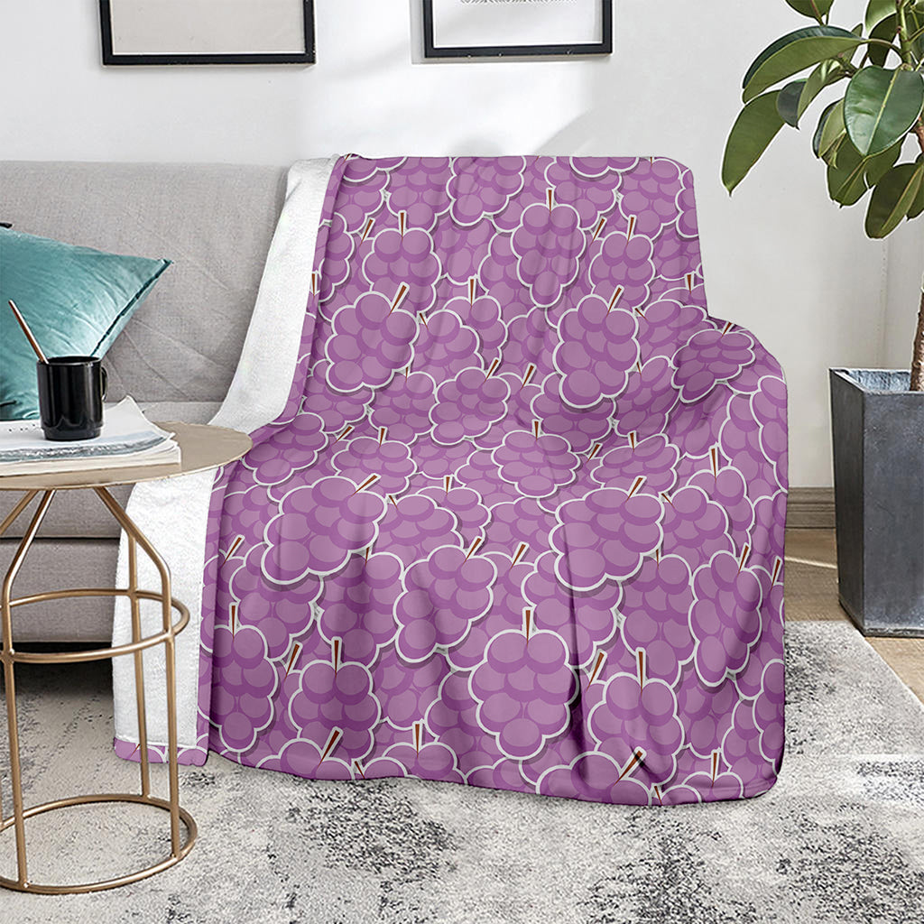 Cute Grape Pattern Print Blanket