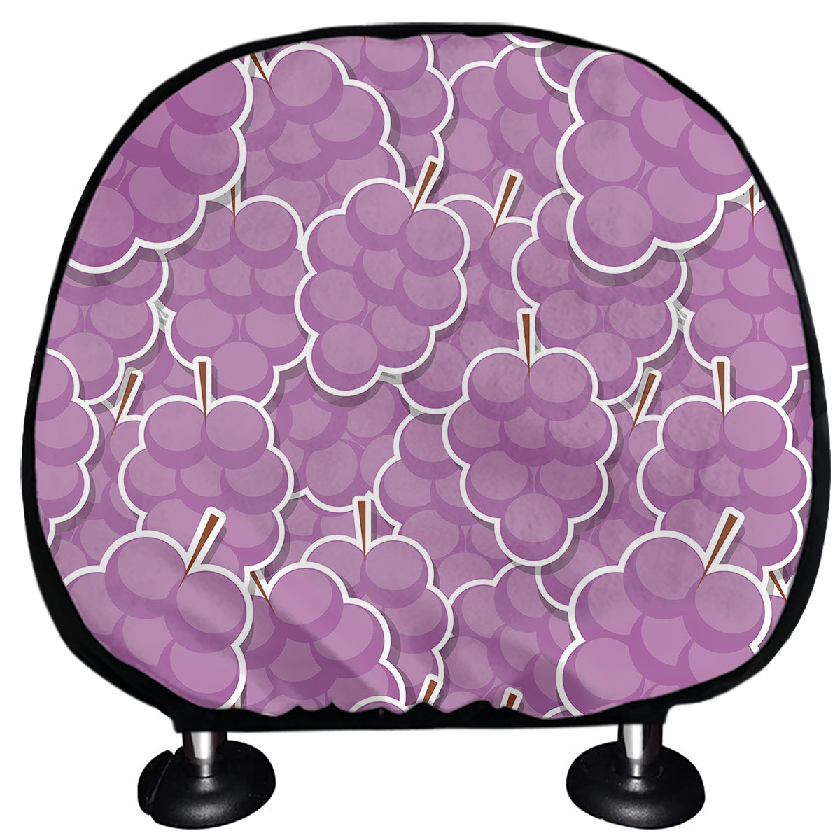 Cute Grape Pattern Print Car Headrest Covers