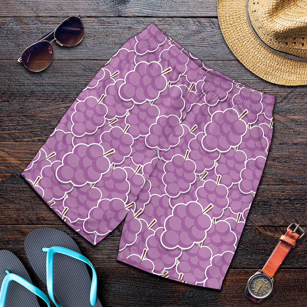 Cute Grape Pattern Print Men's Shorts