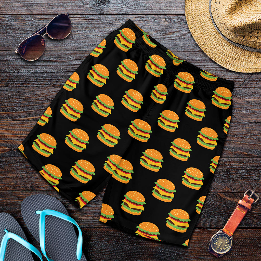 Cute Hamburger Pattern Print Men's Shorts