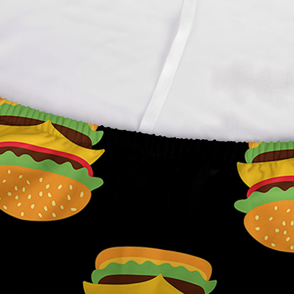 Cute Hamburger Pattern Print Sofa Cover