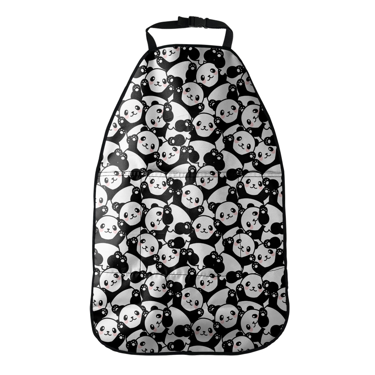 Cute Happy Panda Pattern Print Car Seat Organizers