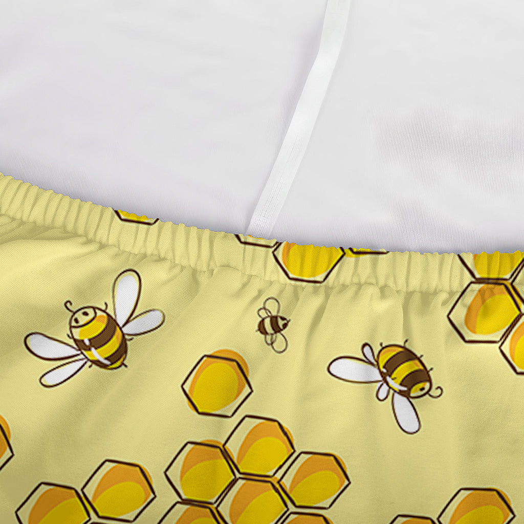 Cute Honey Bee Pattern Print Sofa Cover