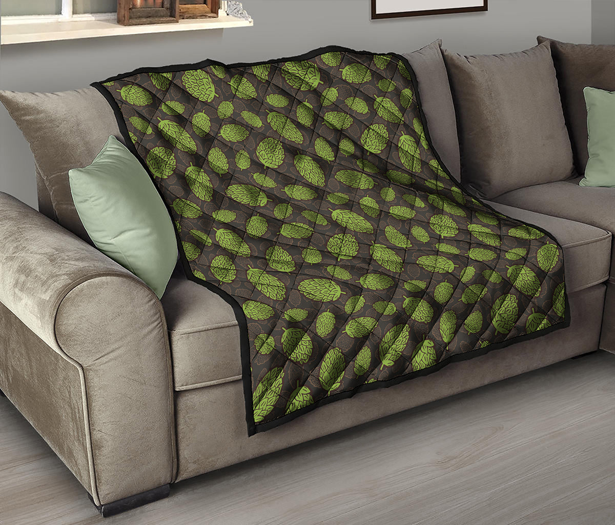Cute Hop Cone Pattern Print Quilt