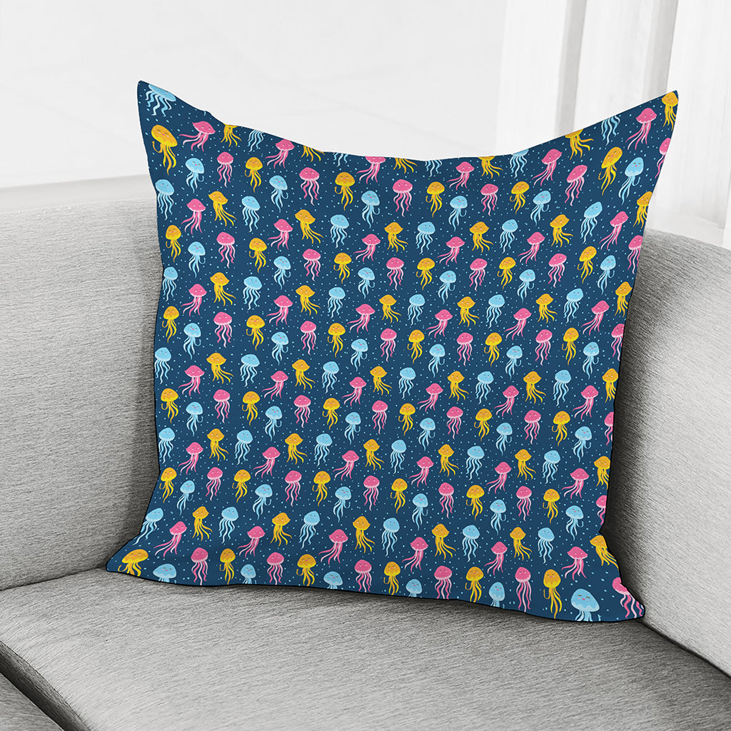 Cute Jellyfish Pattern Print Pillow Cover