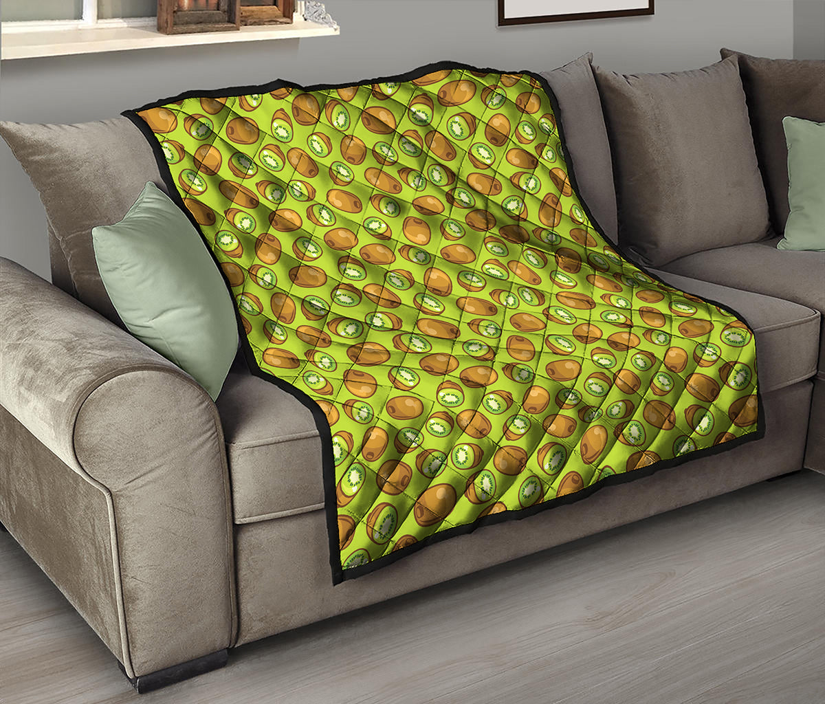 Cute Kiwi Pattern Print Quilt