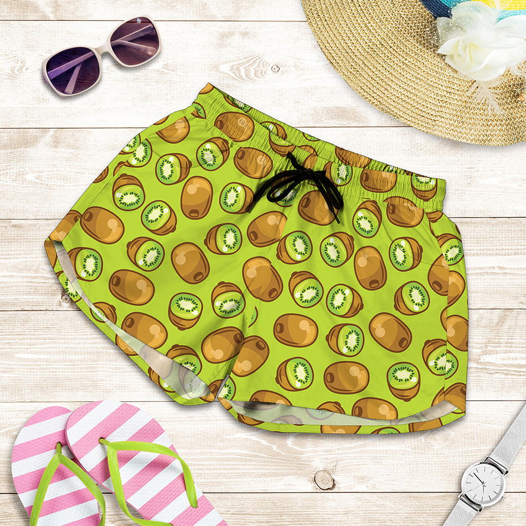 Cute Kiwi Pattern Print Women's Shorts