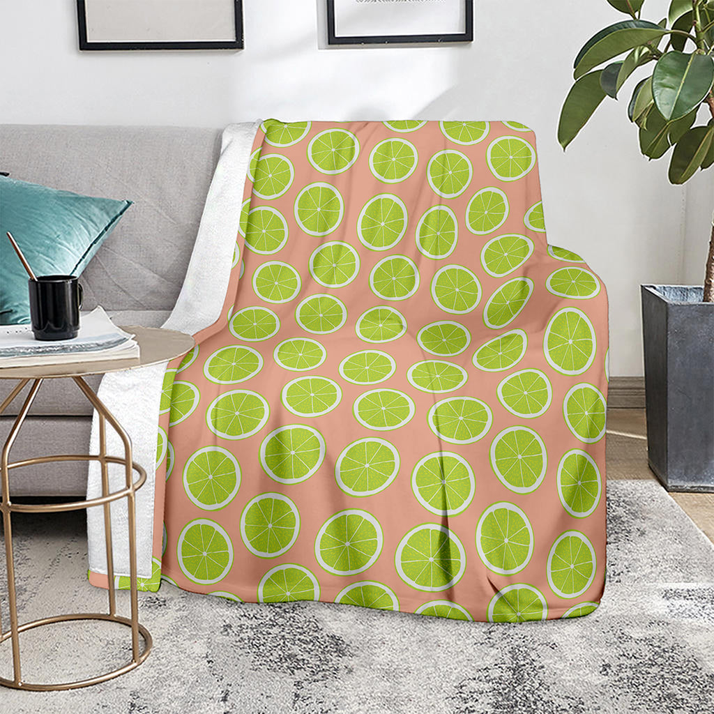 Cute Lime Pattern Print Blanket