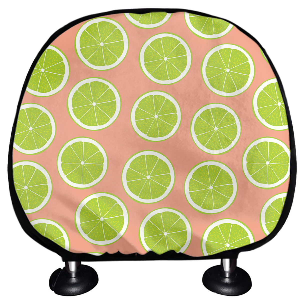 Cute Lime Pattern Print Car Headrest Covers
