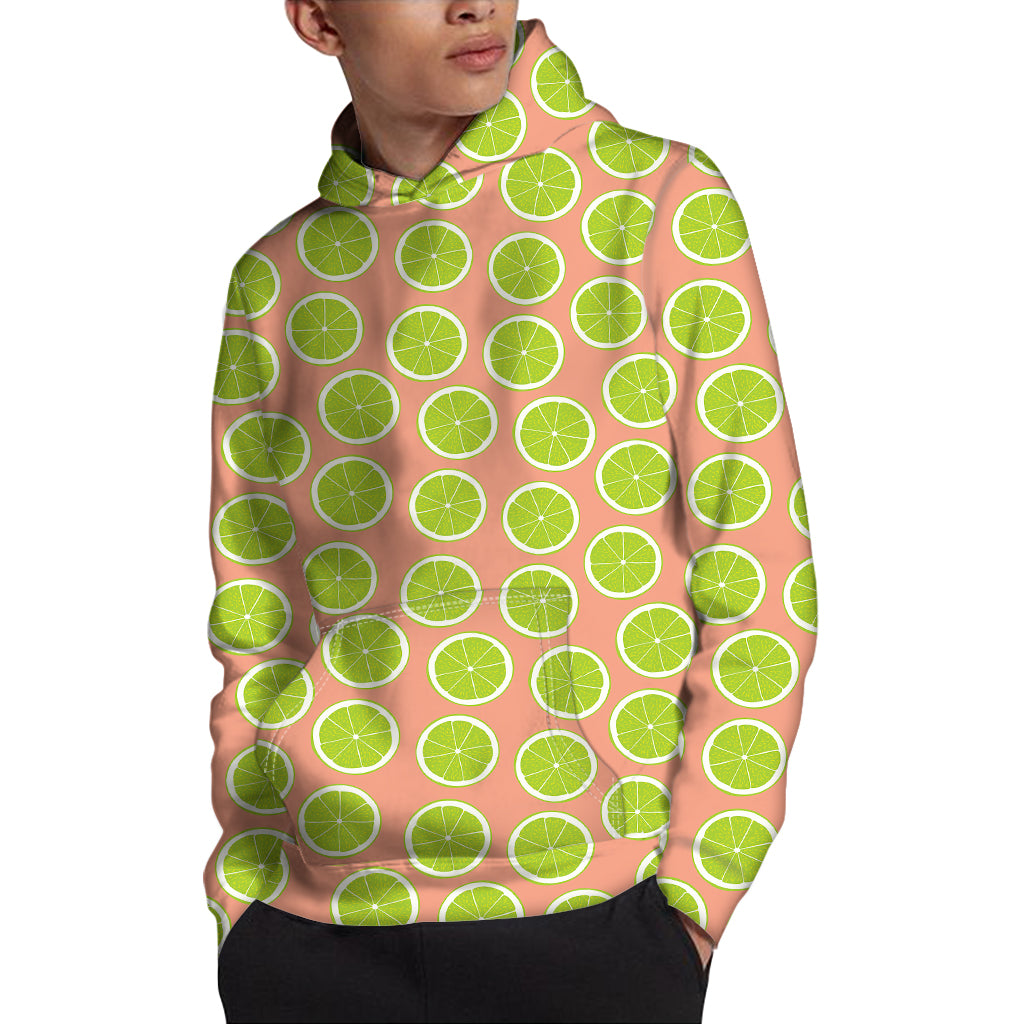 Cute Lime Pattern Print Pullover Hoodie