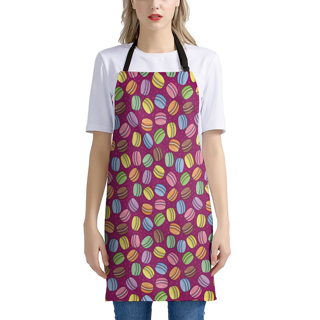 Cute Macaron Pattern Print Apron