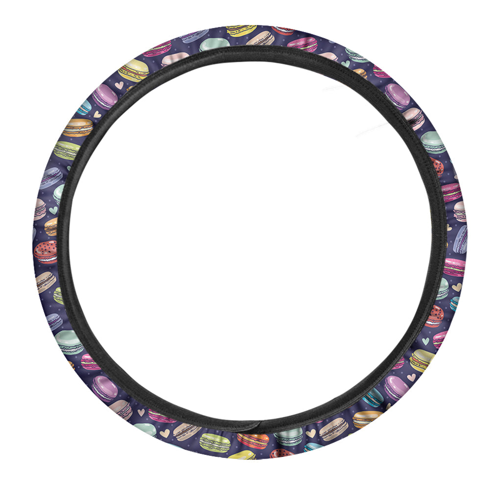 Cute Macarons Pattern Print Car Steering Wheel Cover