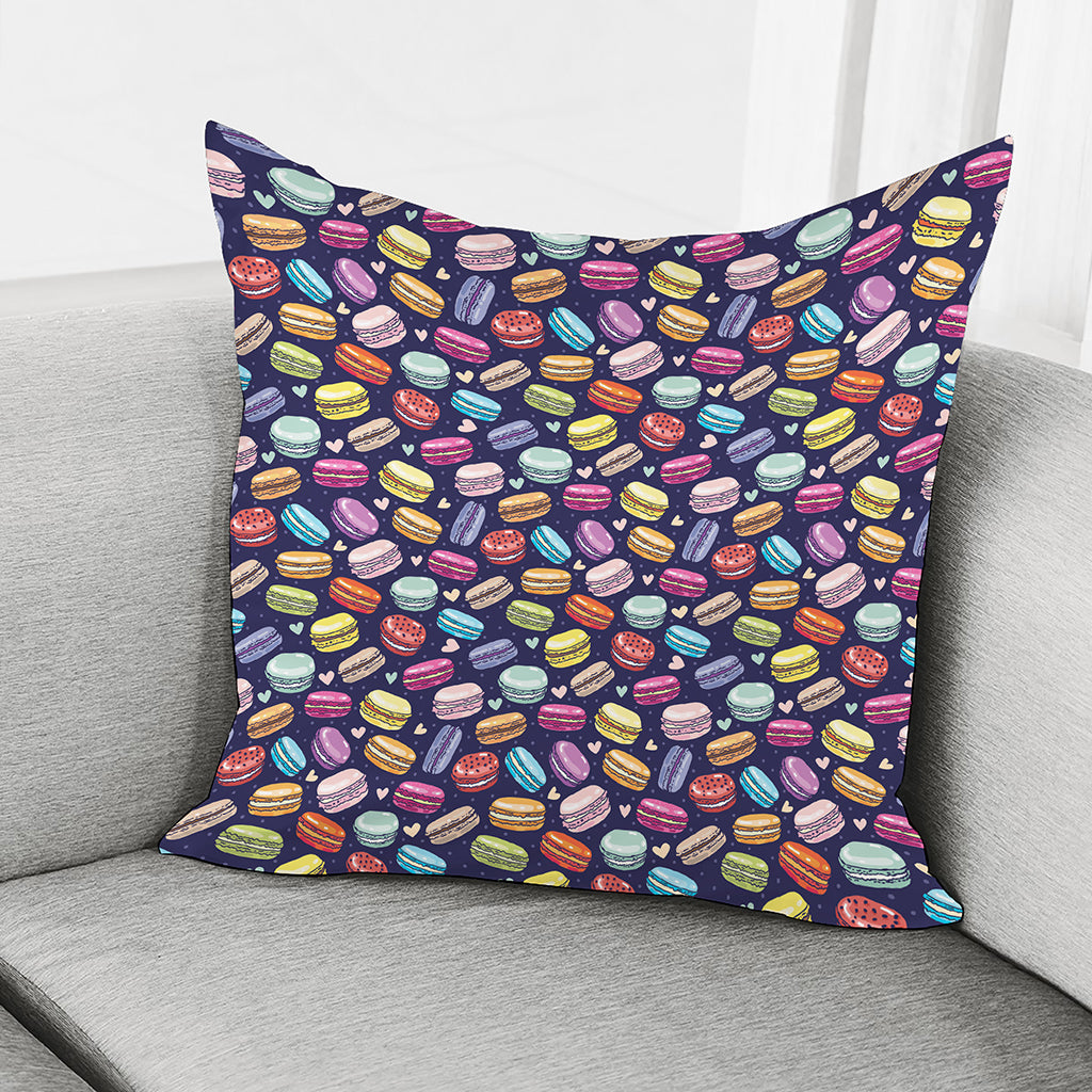 Cute Macarons Pattern Print Pillow Cover