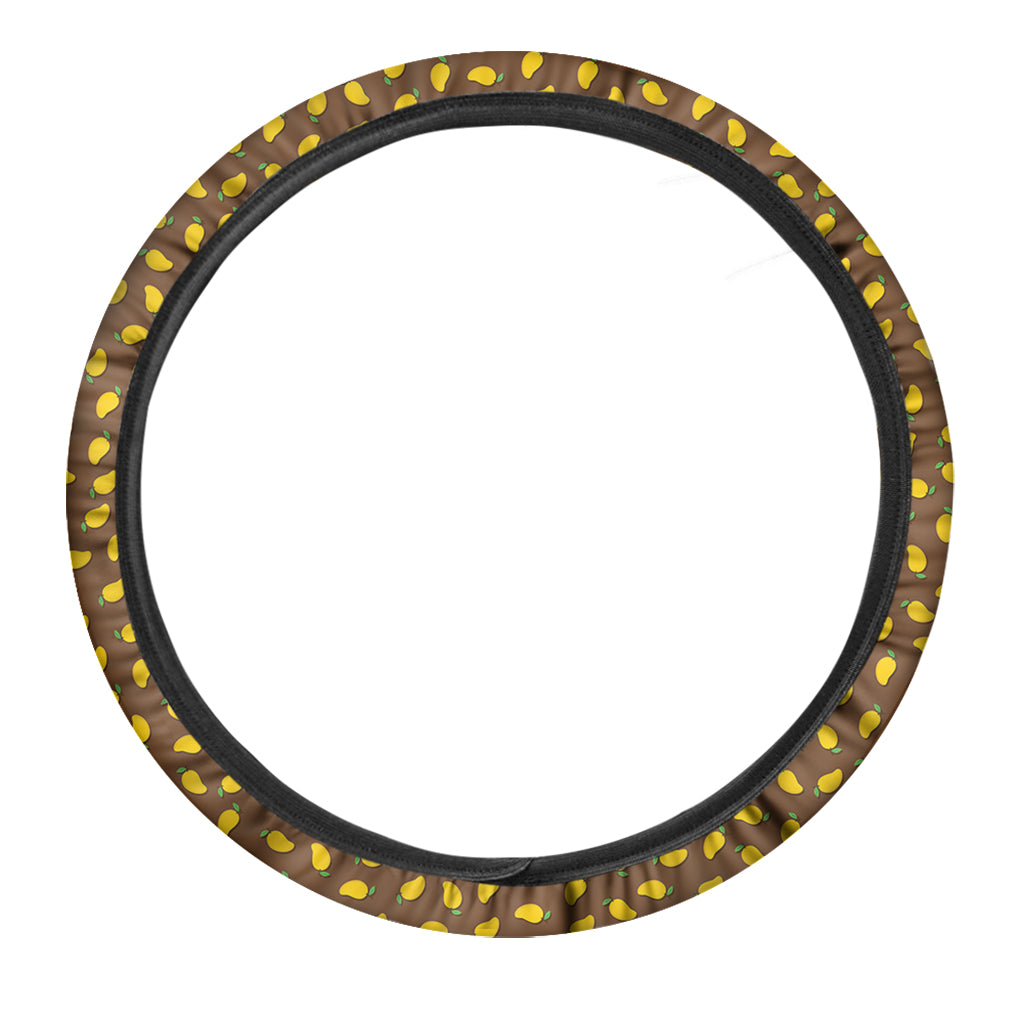 Cute Mango Pattern Print Car Steering Wheel Cover