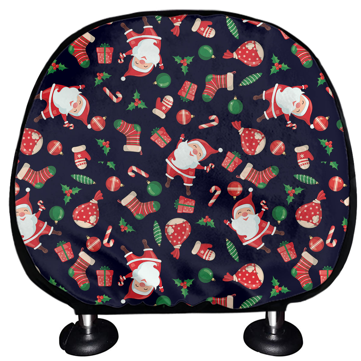 Cute Merry Christmas Pattern Print Car Headrest Covers