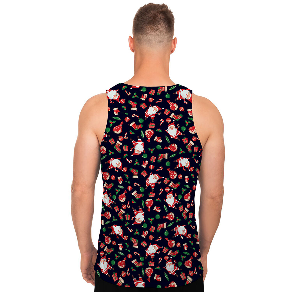 Cute Merry Christmas Pattern Print Men's Tank Top
