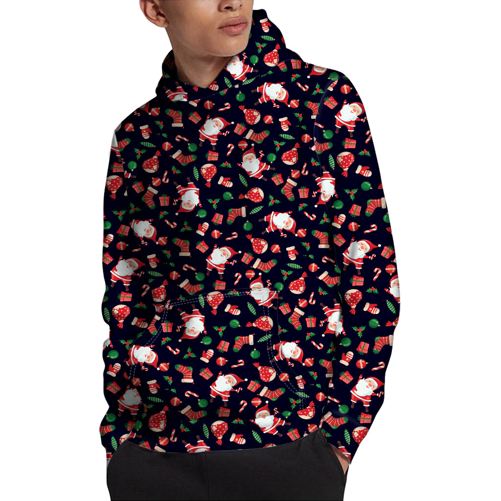 Cute Merry Christmas Pattern Print Pullover Hoodie