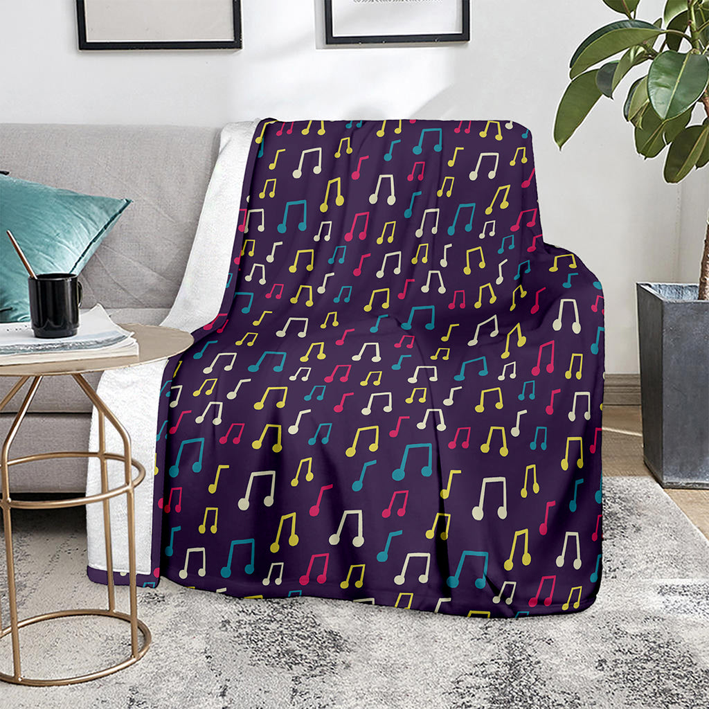 Cute Music Notes Pattern Print Blanket