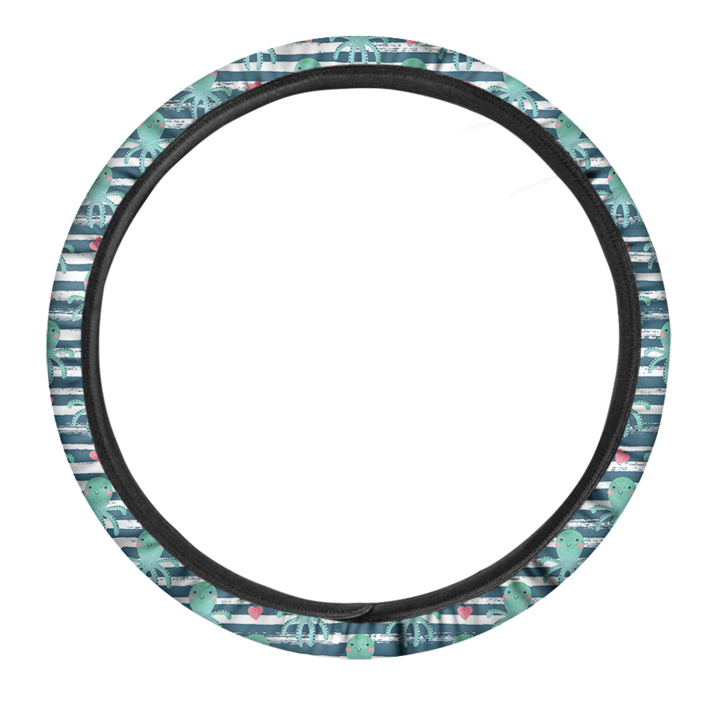 Cute Octopus Pattern Print Car Steering Wheel Cover