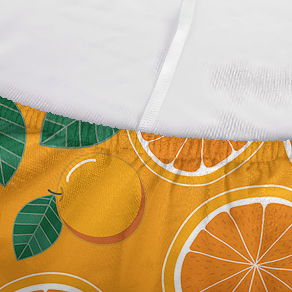 Cute Orange Fruit Pattern Print Sofa Cover