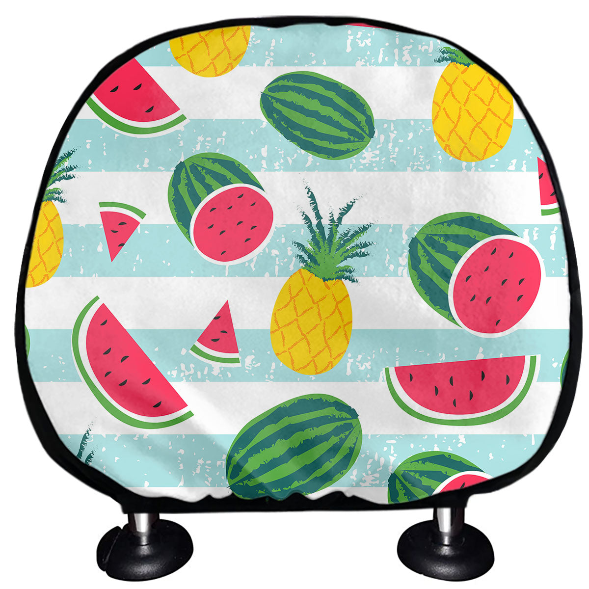 Cute Pineapple Watermelon Pattern Print Car Headrest Covers