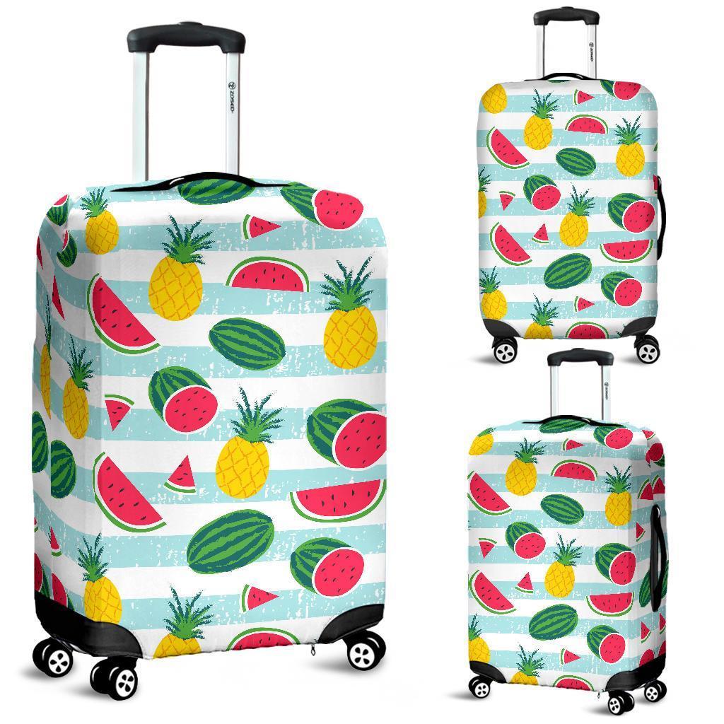 Cute Pineapple Watermelon Pattern Print Luggage Cover GearFrost