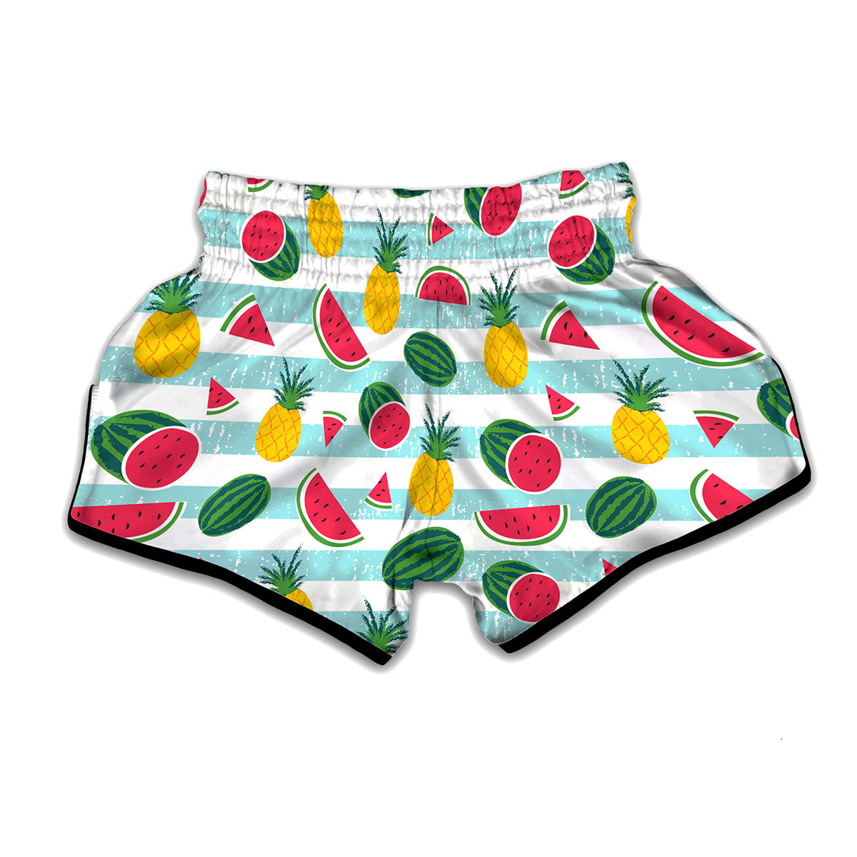 Cute Pineapple Watermelon Pattern Print Muay Thai Boxing Shorts