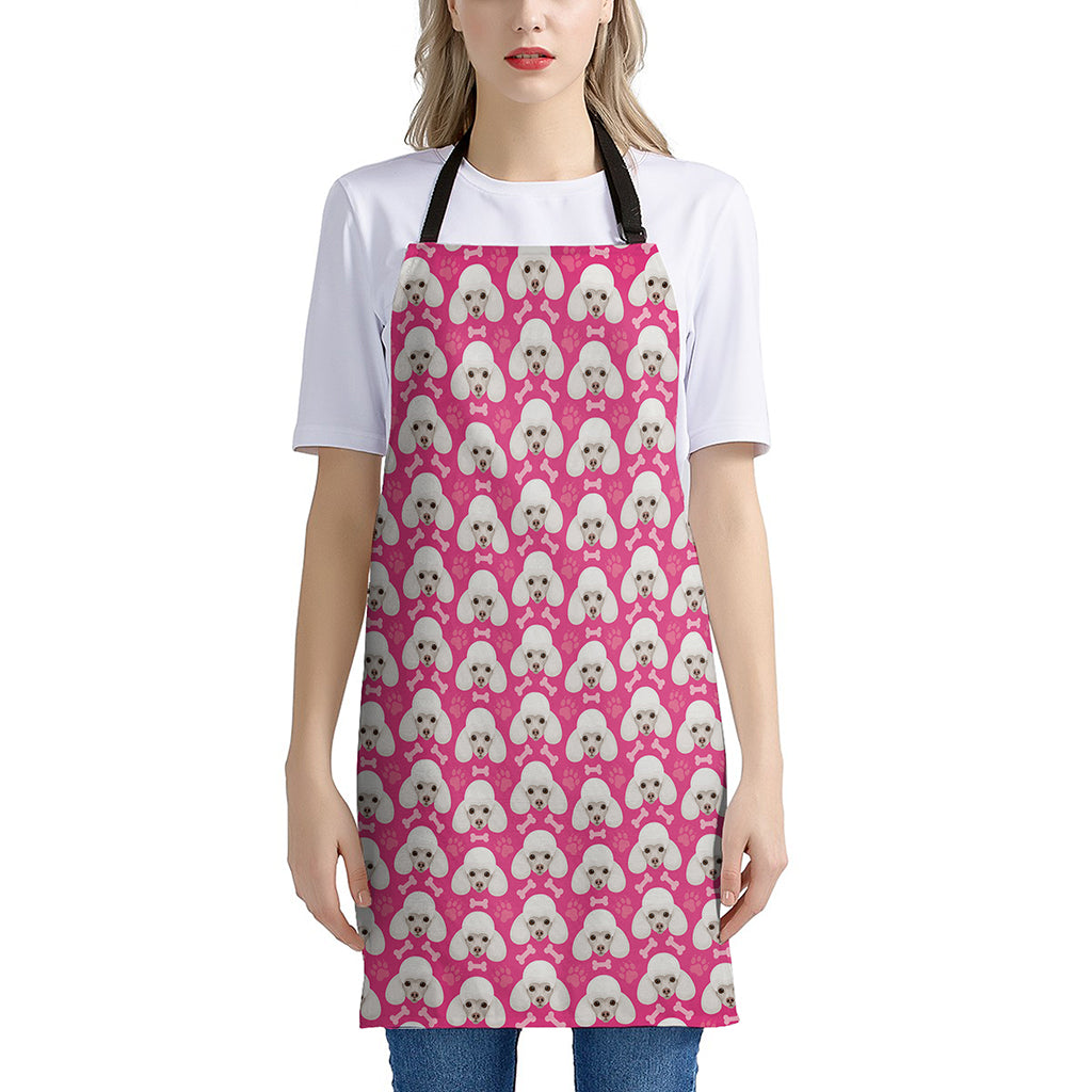 Cute Poodle Pattern Print Apron