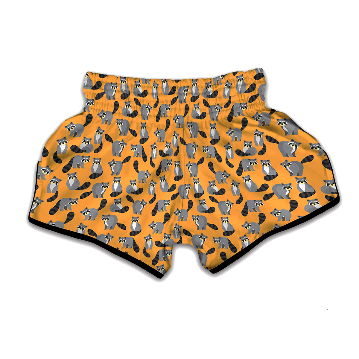 Cute Raccoon Pattern Print Muay Thai Boxing Shorts