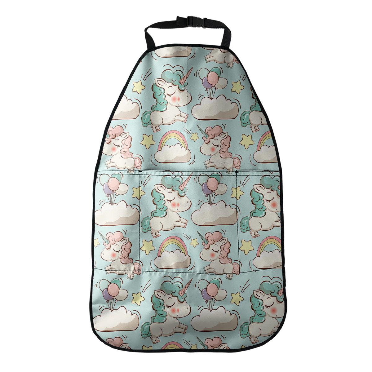 Cute Rainbow Unicorn Pattern Print Car Seat Organizers