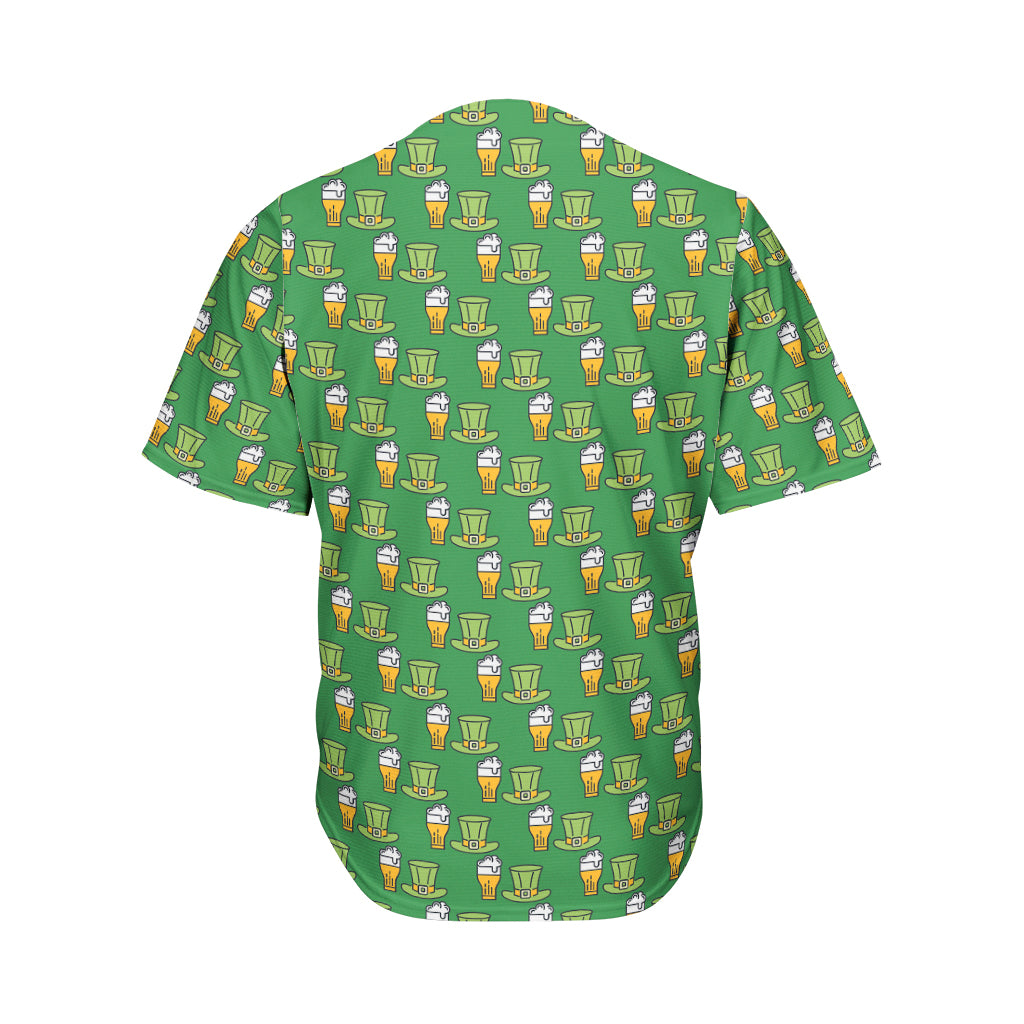 Cute Shamrock Saint Patrick's Day Print Men's Baseball Jersey