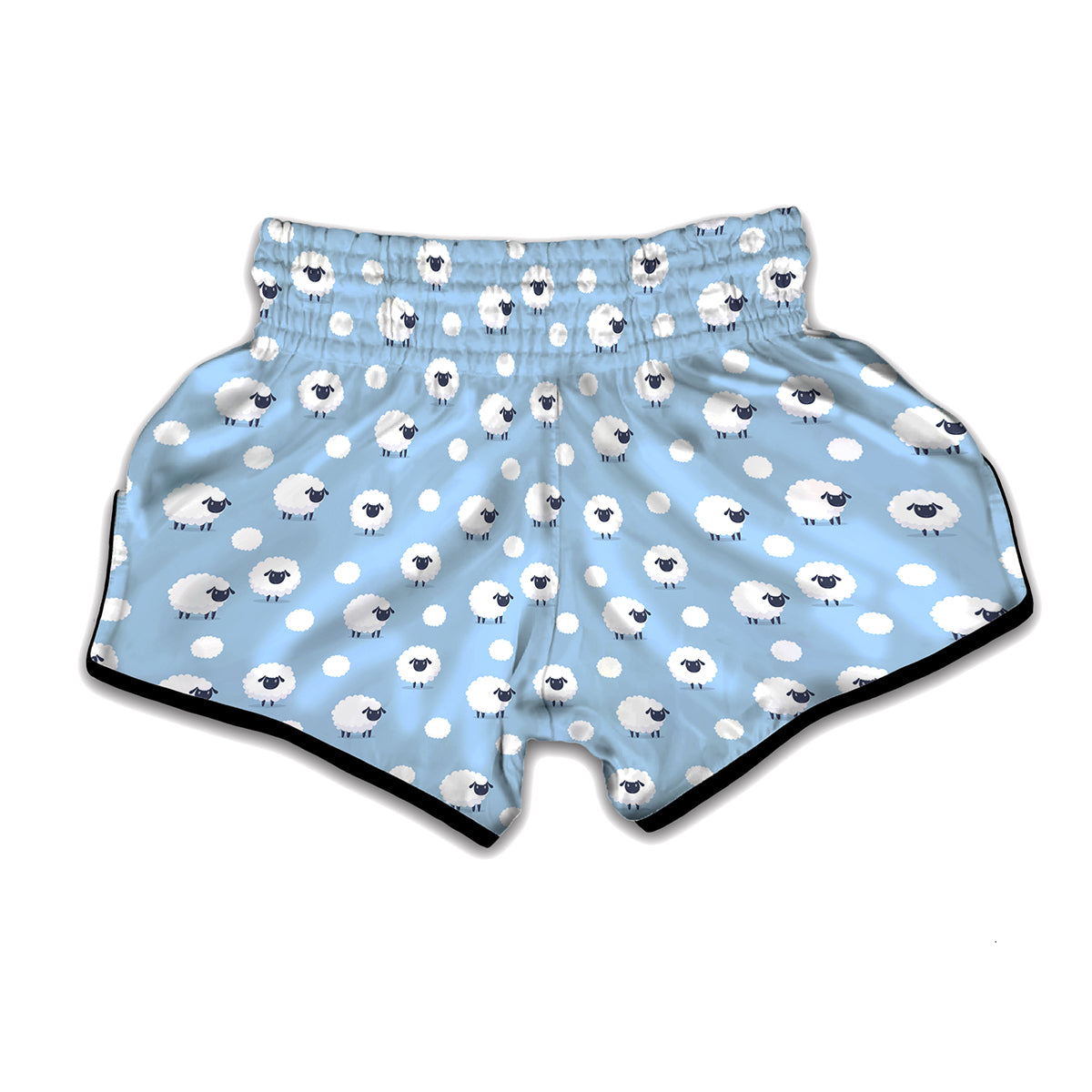 Cute Sheep Pattern Print Muay Thai Boxing Shorts