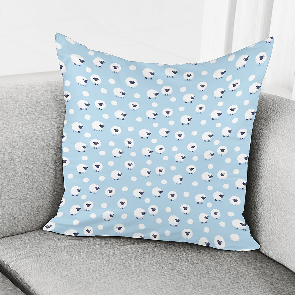 Cute Sheep Pattern Print Pillow Cover