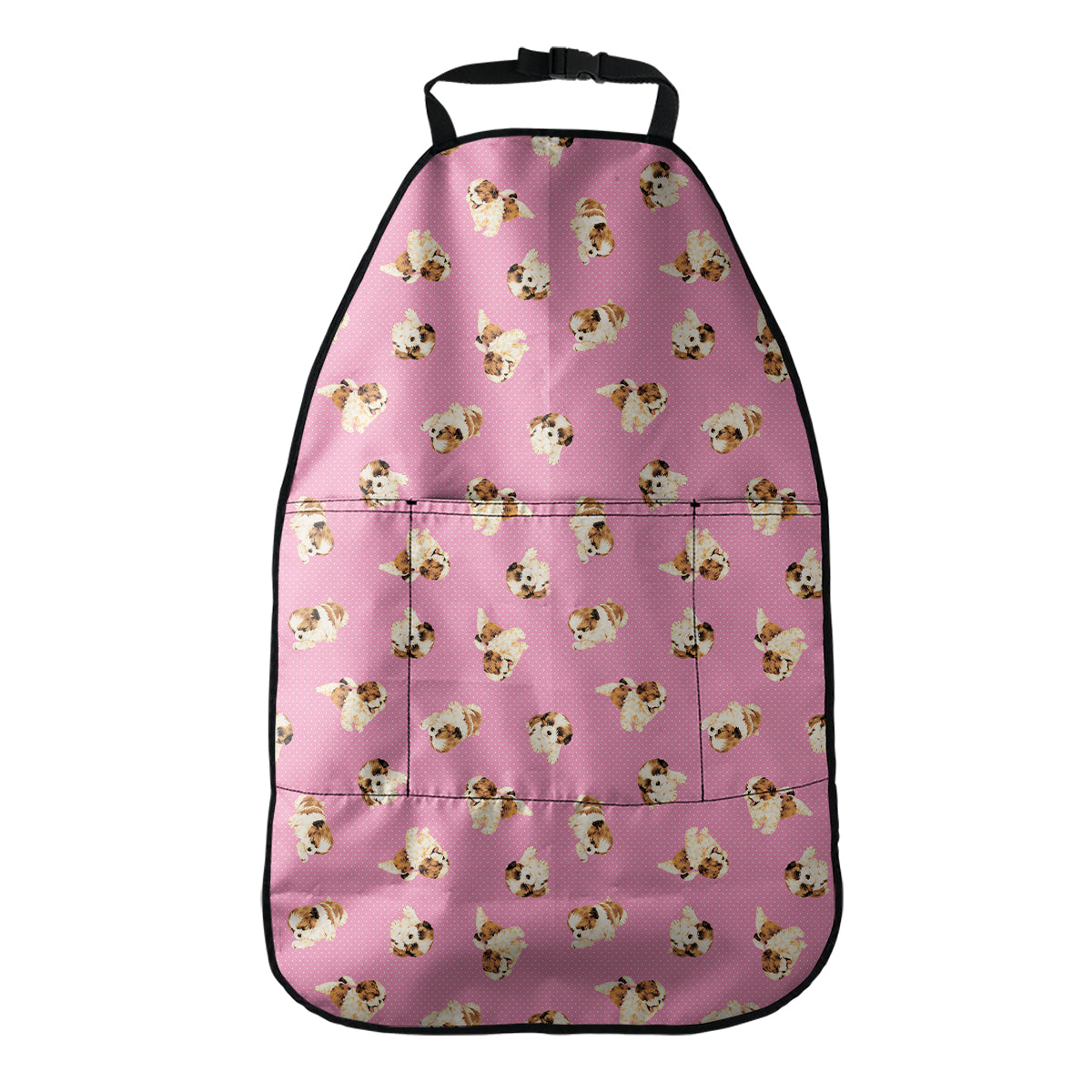 Cute Shih Tzu Pattern Print Car Seat Organizers