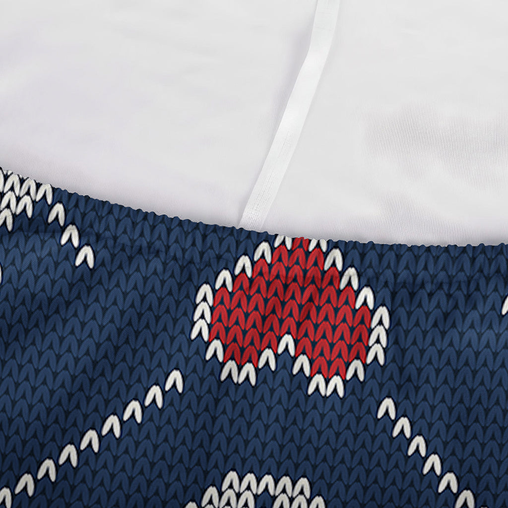 Cute Snowman Knitted Pattern Print Sofa Cover