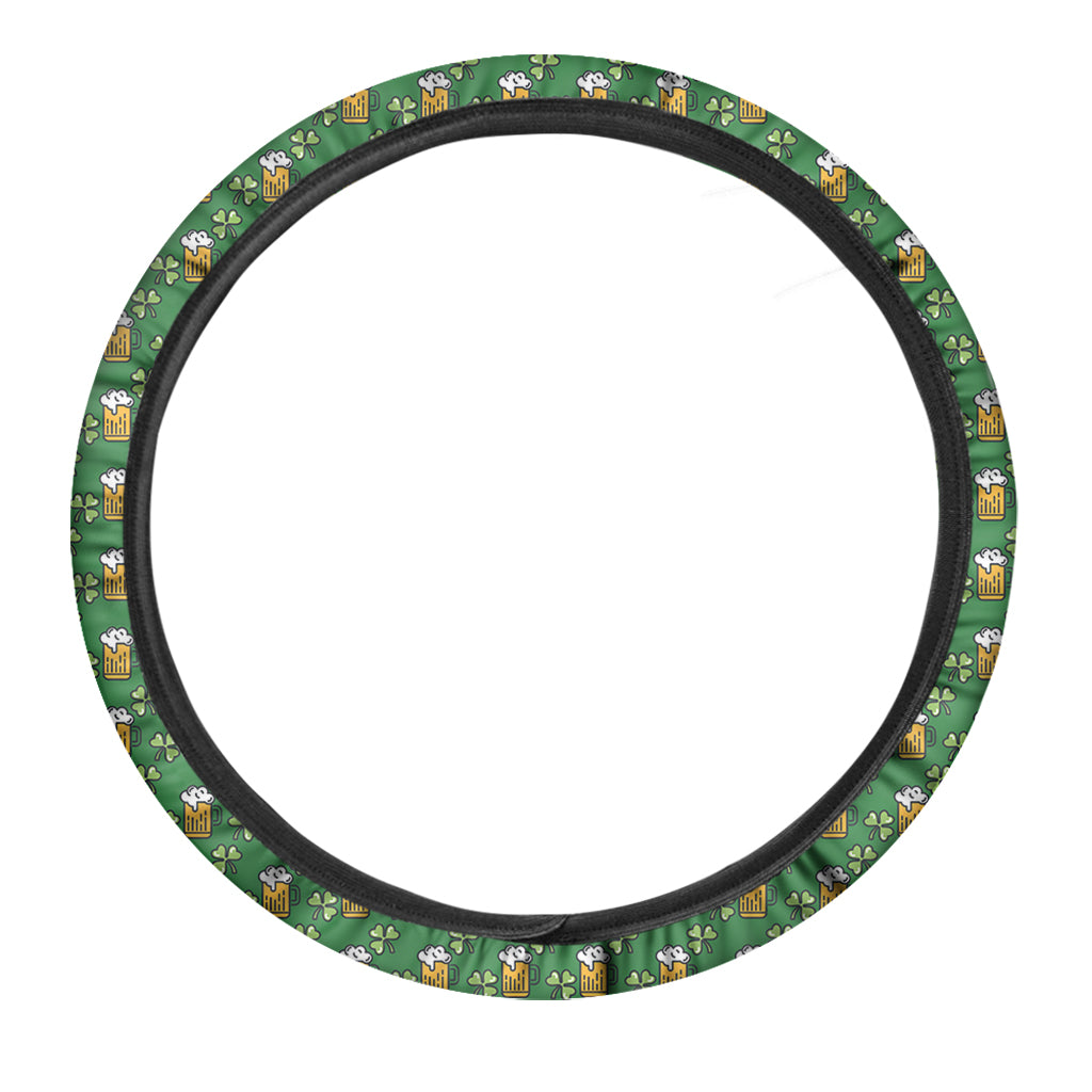 Cute St. Patrick's Day Pattern Print Car Steering Wheel Cover