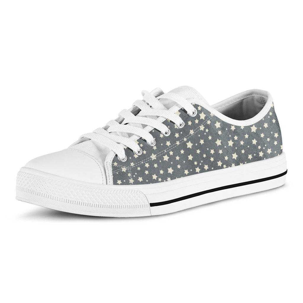Cute Star Pattern Print White Low Top Shoes