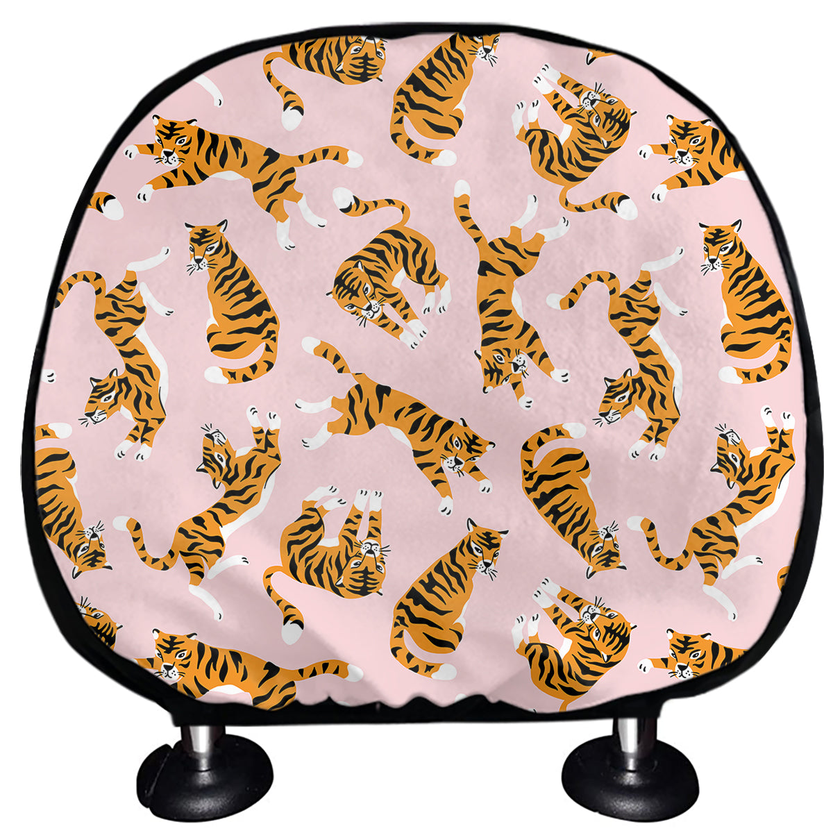 Cute Tiger Pattern Print Car Headrest Covers